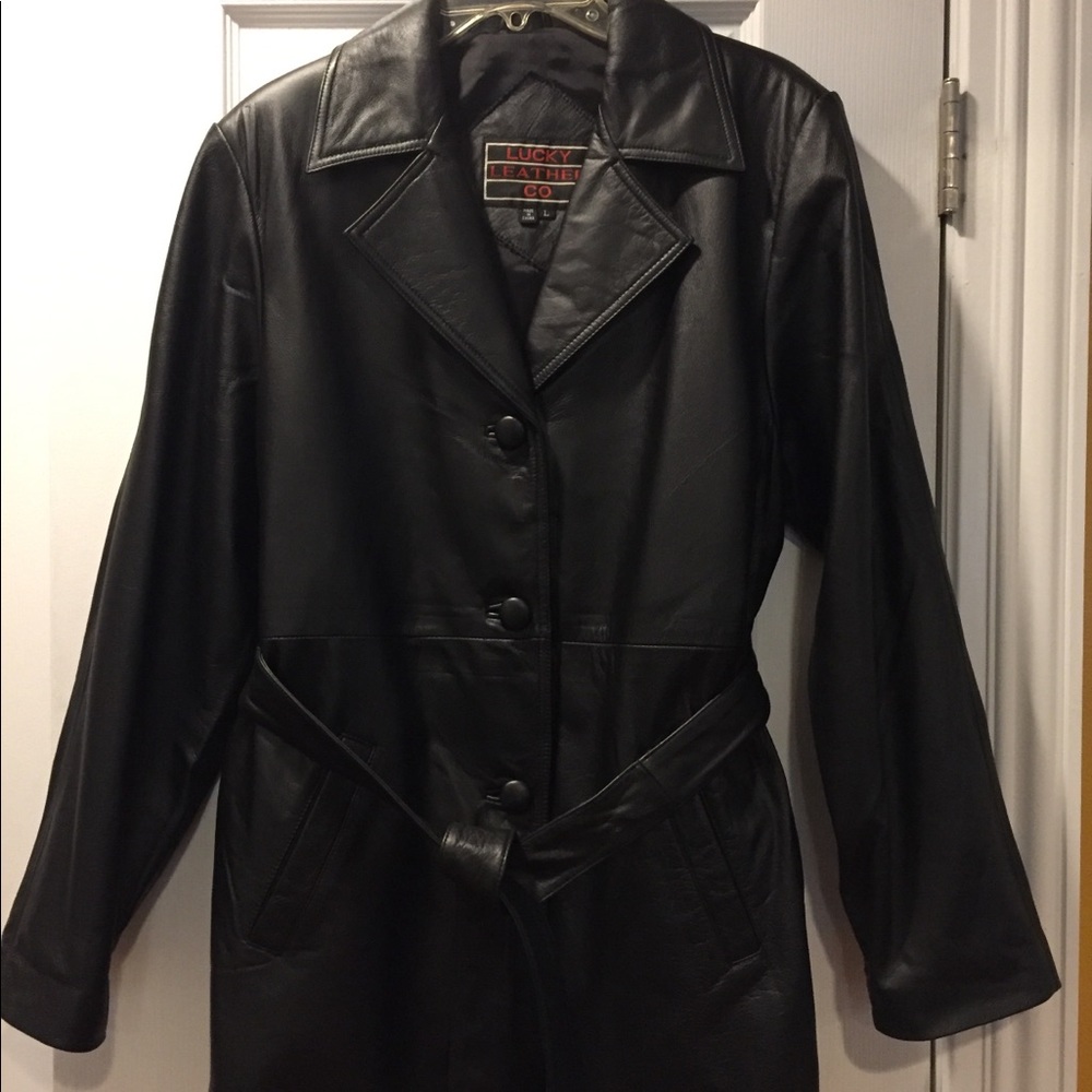 Women’s Black Leather Coat